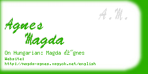 agnes magda business card